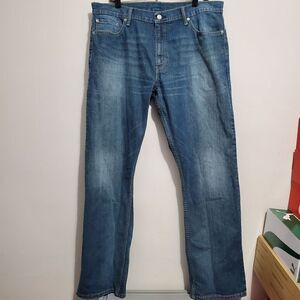 Preowned mens Sz 38×32 levis 514 Straight fit denim jeans blue